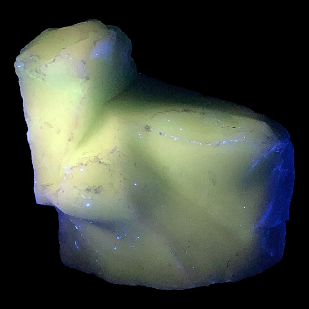 Jadeite Lime Art Glass Cullet Glowing Opaque Uranium‎ Slag #4GX94